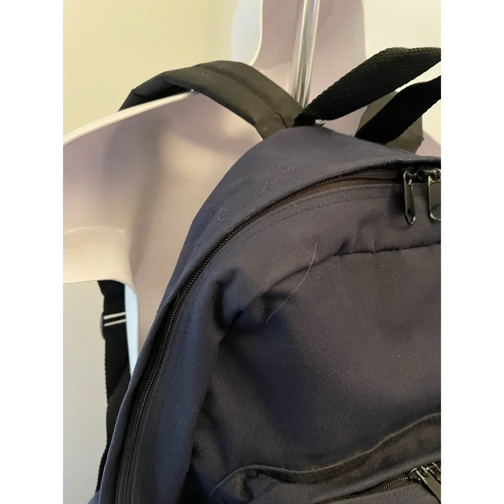 Vintage 90s/Y2K Polo Sport Ralph Lauren Backpack Navy Blue Canvas School Beach